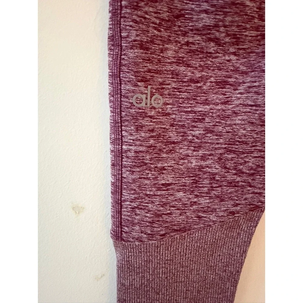 alo High Waist Alosoft Lounge Legging Parisian Pink Heather Medium